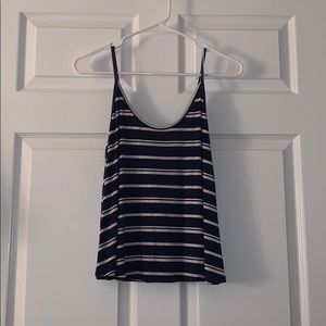 navy / white tank top